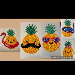 Cute Pineapple Beaded Stickers